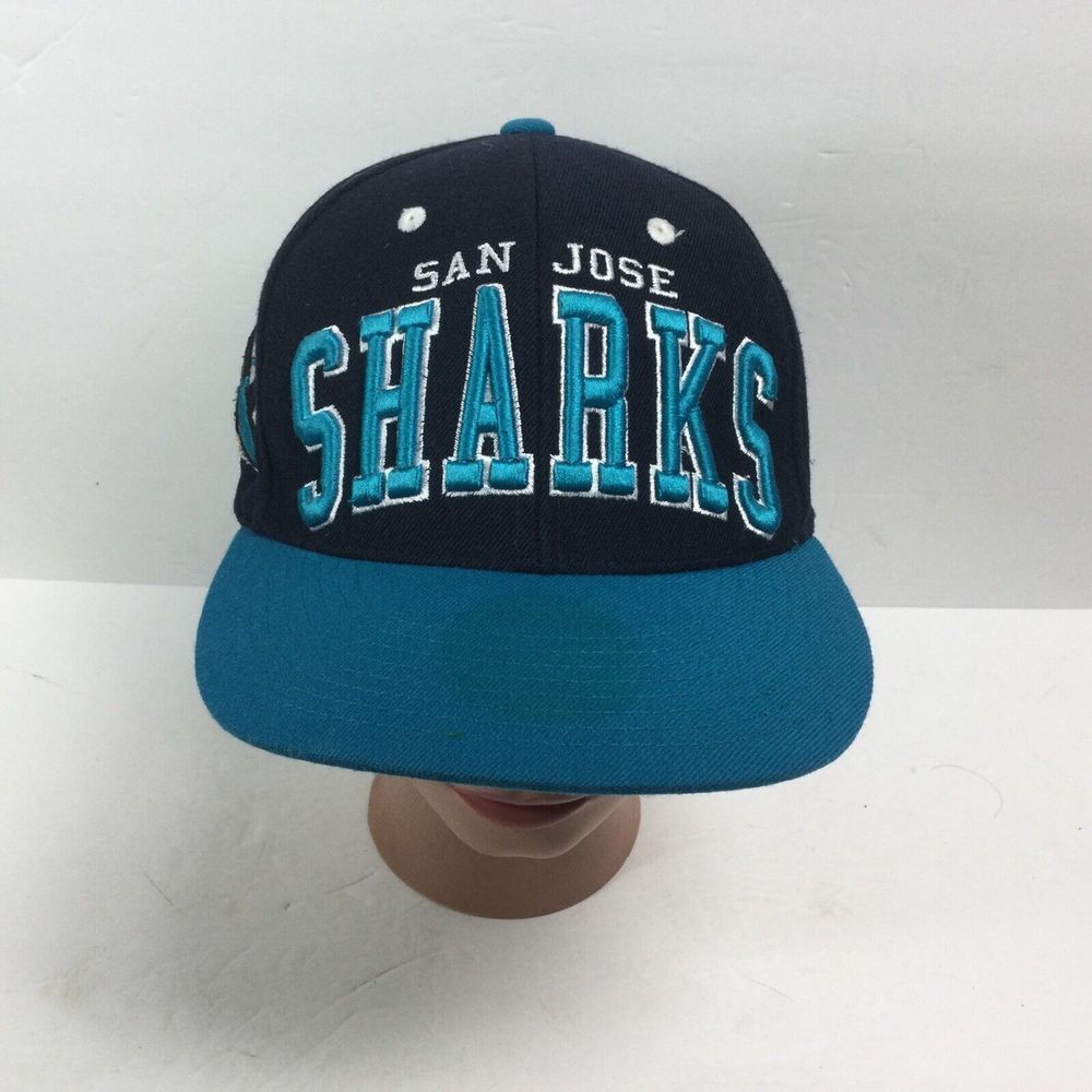 Vintage NHL San Jose Sharks Hockey hat blue SnapBack Wool‎ cap by Zephyr
